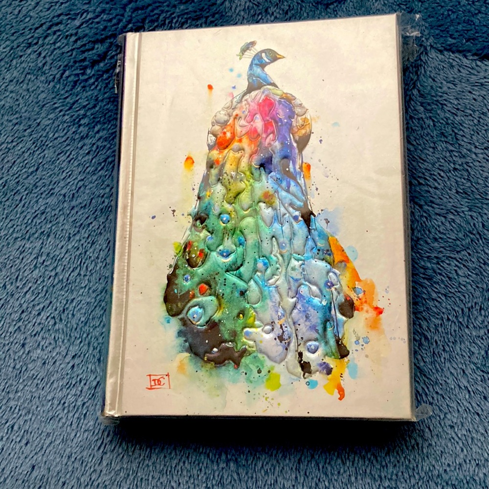 NWT- elegant, 190 page Peacock linked journal